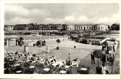 VINTAGE POSTCARD Deauville the Flowered Beach Normandy Hotel and the casino