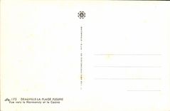 VINTAGE POSTCARD Deauville the Flowered Beach Normandy Hotel and the casino