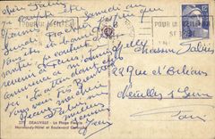 CPA Deauville La Plage Fleurie Normandy Hotel et boulevard Cornuche
