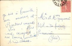 Bulevar del hotel y de Cornuche de Deauville Normandia de la POSTAL de la VENDIMIA