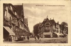 VINTAGE POSTCARD Deauville Normandy Hotel and spring