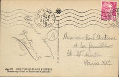 CPA Deauville La Plage Fleurie Le Normandy Hotel