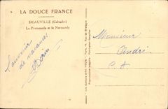 VINTAGE POSTCARD Deauville the Walk and Normandy Hotel