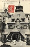 VINTAGE POSTCARD Deauville Normandy Hotel Flowered Beach House D entered of the principal court of Normandy Hotel