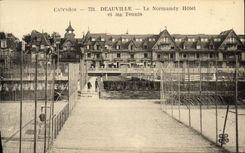VINTAGE POSTCARD Deauville On Sea Normandy Hotel and Tennis