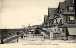 VINTAGE POSTCARD Deauville On Sea Terrace of Normandy Hotel
