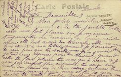 POSTAL Deauville de la VENDIMIA el portico florecido D del hotel de Normandia de la playa entrado