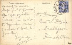 POSTAL Deauville de la VENDIMIA el hotel florecido de Normandia de la playa el normando de la corte