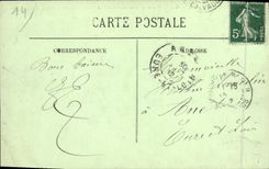 Hotel de Deauville Normandia de la POSTAL de la VENDIMIA visto de la corte interior