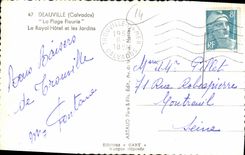 MODERN CARD Deauville the Flowered Beach the Royal Hotel and gardens