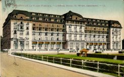VINTAGE POSTCARD Deauville the Flowered Beach L Royal Hotel