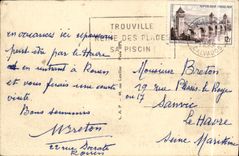 VINTAGE POSTCARD Deauville Flowered Beach the Royal Hotel and Gardens