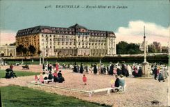 VINTAGE POSTCARD Deauville Royal Hotel and Gardens