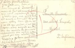 POSTAL Deauville de la VENDIMIA el hotel real florecido de la playa y el bulevar de Cornuche