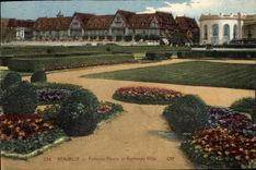CPA Deauville Parterres fleuris et Normandy Hotel