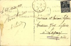 VINTAGE POSTCARD Plag Deauville Flowered flowered Floors and the Casino