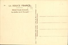 VINTAGE POSTCARD Deauville Gardens towards Normandy Children