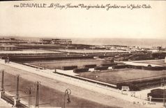 CPA Deauville La Plage Fleurie Vue generale Jardin vers le Uacht Club