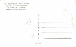 POSTAL MODERNA playa florecida Deauville el embarcadero y el golf miniatura del casino de Trouville