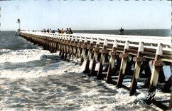 POSTAL MODERNA Deauville la playa florecida el embarcadero