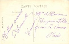 Tiempo pesado de Deauville de la POSTAL de la VENDIMIA con el embarcadero