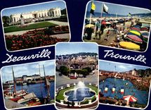 CPM Deauville Fleurie Deauville Le Casino Plage Promenade et le bar du soleil Yachts