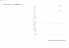 POSTAL MODERNA barcos redondos de la piscina del punto del bano de la hora D de Deauville Trouville