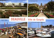 CPM Deauville Plage Fleurie
