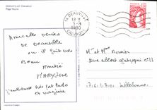 POSTAL MODERNA Deauville florecio la playa