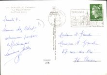 POSTAL MODERNA Deauville la playa florecida el lugar de Morny