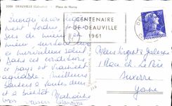 Lugares de Deauville de la POSTAL de la VENDIMIA de Morny