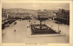 POSTAL Deauville de la VENDIMIA en lugares del mar de Morny