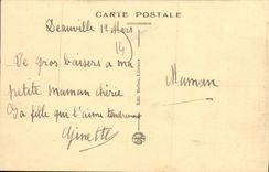 POSTAL Deauville de la VENDIMIA en lugares del mar de Morny