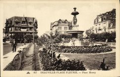 CPA Deauville Plage Fleurie Place Morny 