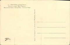 POSTAL Deauville de la VENDIMIA el lugar florecido de la playa de la estacion