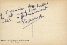 CPA Deauville Plage Fleurie Place Morny