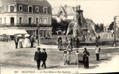 POSTAL Deauville de la VENDIMIA el lugar Morny y ruda Gambetta