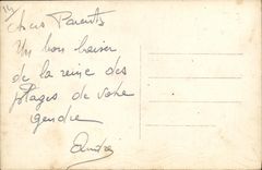 POSTAL MODERNA Deauville la playa florecida la playa