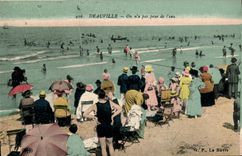 La POSTAL Deauville de la VENDIMIA una N no tiene miedo de L agua