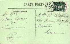 POSTAL Deauville de la VENDIMIA los chalets y los hoteles de la playa