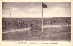 CPA Deauville La Plage Fleurie La Plage a l heure du Bain