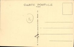 La POSTAL Deauville de la VENDIMIA la playa florecida la playa tiene canoa de la marea baja