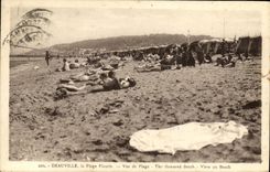 CPA Deauville la Plage Fleurie Vue de Plage