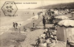 CPA Deauville La Plage Fleurie 