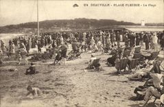 CPA Deauville Plage Fleurie La Plage