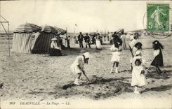 CPA Deauville La Plage Enfants