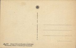 CPA Deauville Plage Fleurie Normandy Hotel et Boulevard Cornche