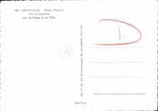 CPM Deauville Plage Fleurie Vue d ensemble sur la Plage et la Ville