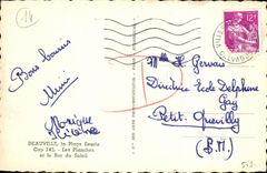 CPA Deauville La Plage Fleurie Les Planches et le Bar du Soleil