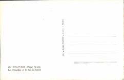 CPA Deauville Plage Fleurie Les Planches et le Bar du Soleil